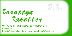 dorottya kapeller business card